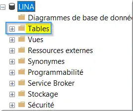 Arbo des tables dans la BDD
